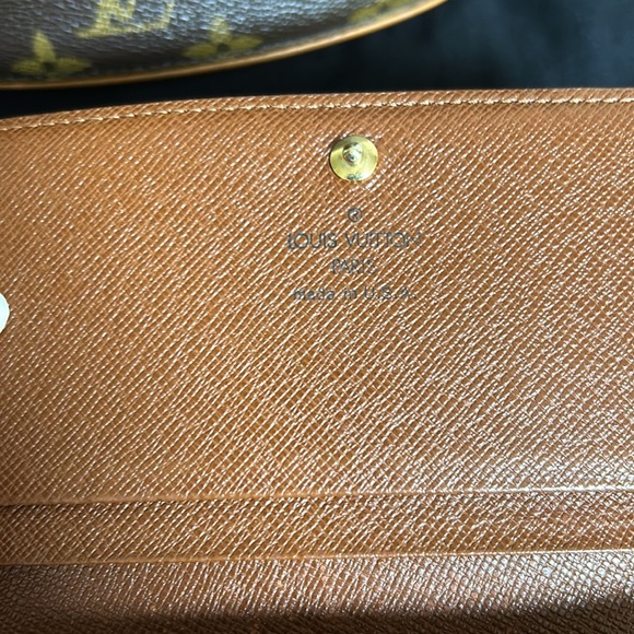 LOUIS VUITTON Drouot Purse AND Wallet Monogram Canvas Leather Cowhide Vintage - Picture 14 of 17